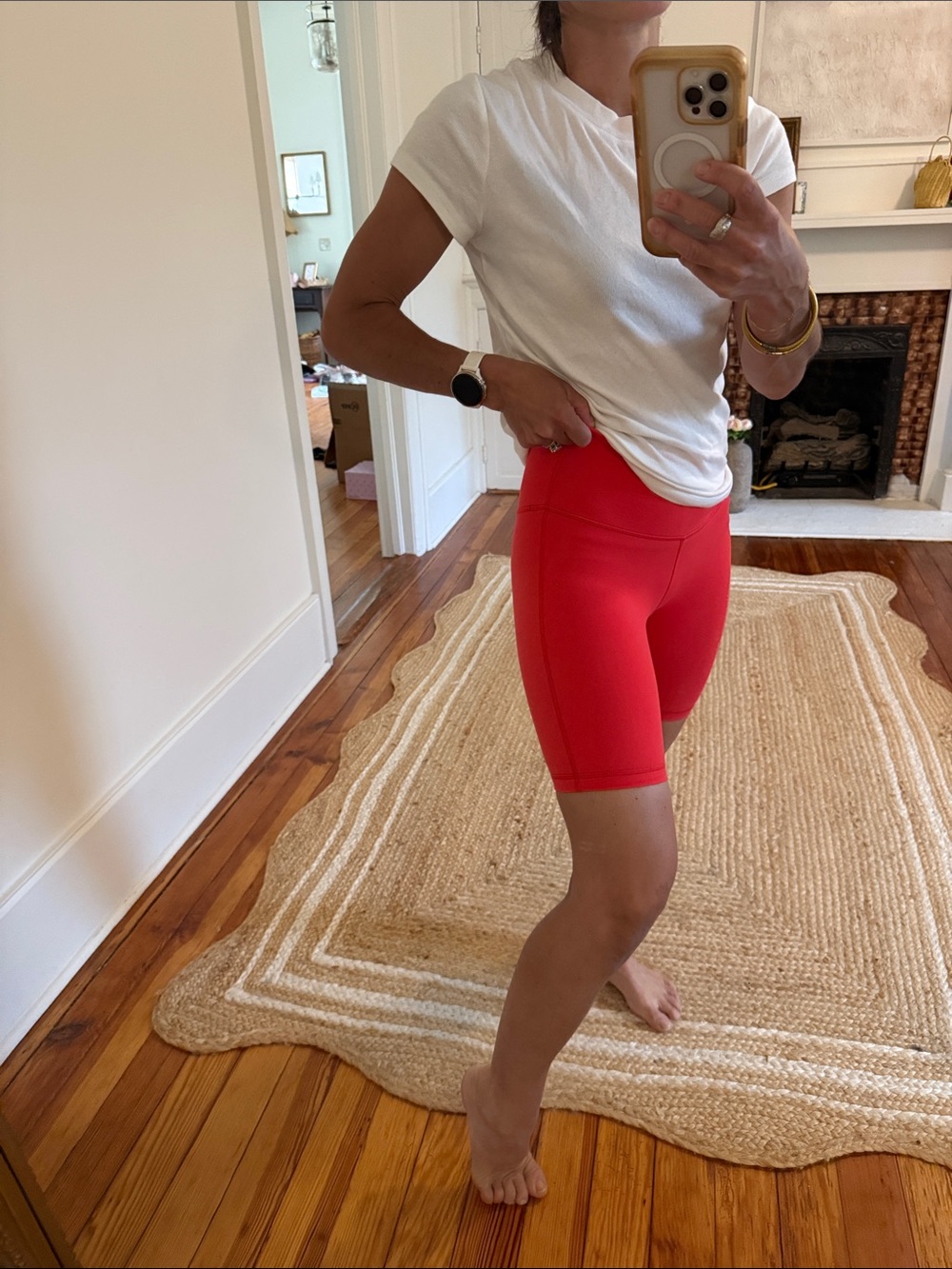 High-Rise Red Bike Shorts lululemon
